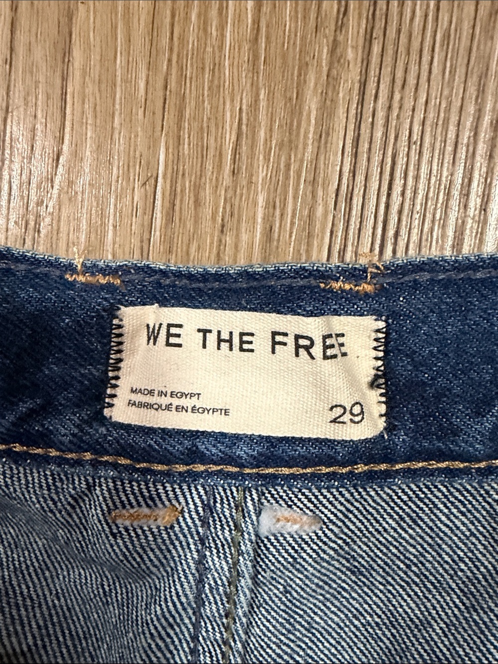 Free People Dark Blue Distressed Denim Shorts size 29 - Picture 2 of 6